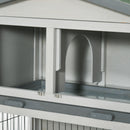 Conigliera da Esterno 154,5x52,5x68,5 cm in Legno d'Abete Grigio