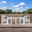 Conigliera da Esterno 259x64x92 cm in Legno Grigio