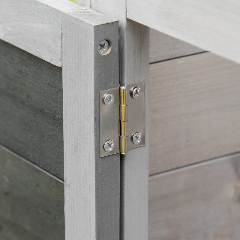Conigliera da Esterno 86x45x70 cm in Legno Grigio