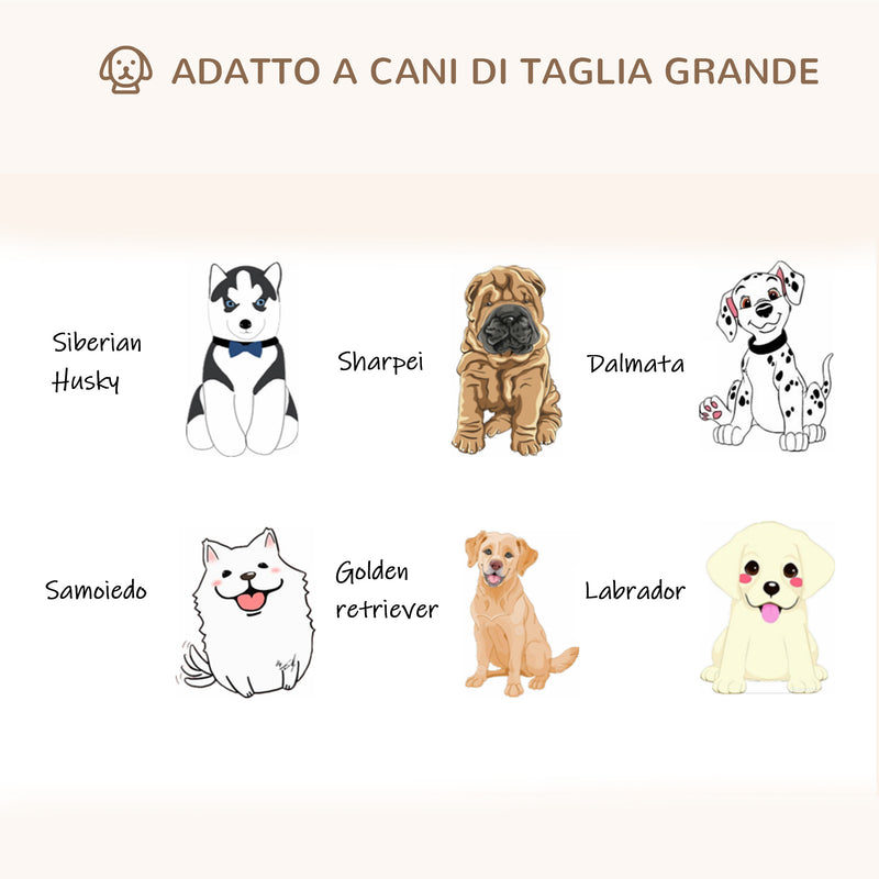 Cuccia per Cani e Gatti 99x71x28 cm in Tessuto Effetto Velluto Grigio