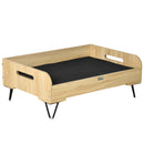 Cuccia per Cani e Gatti 82x56x31,5 cm in MDF e Acciaio Nero