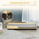 Cuccia per Cani e Gatti 110x70x15,5 cm in Legno e Acciaio Rovere e Grigio