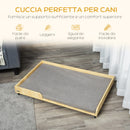 Cuccia per Cani e Gatti 110x70x15,5 cm in Legno e Acciaio Rovere e Grigio