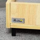 Cuccia per Cani e Gatti 110x70x15,5 cm in Legno e Acciaio Rovere e Grigio