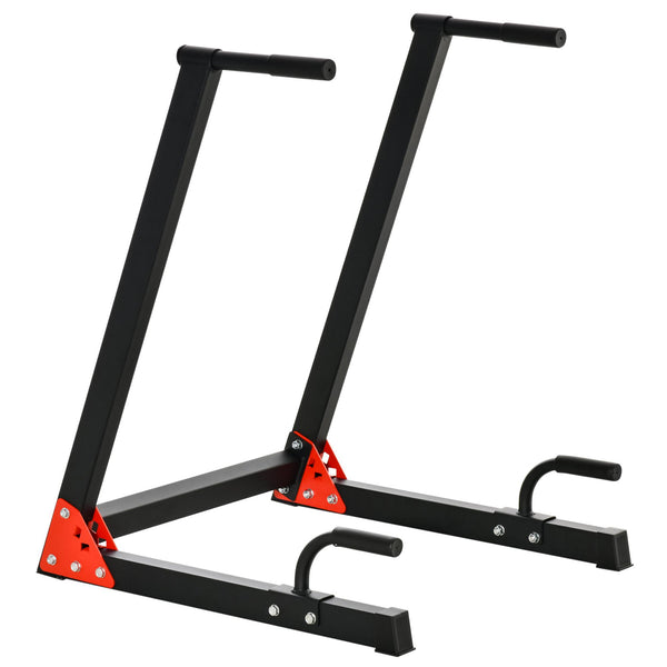acquista Dip Station Fitness Station 83x72x98 cm en acier rouge et noir