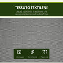 Dondolo 2 Posti 140x118x162 cm  in Acciaio e Poliestere Grigio