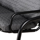 Dondolo 3 Posti 200x120x170 cm in Acciaio e Tessuto Nero