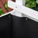 Fioriera con Traliccio e Ruote 76x30x155 cm in Legno Bianca