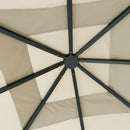 Gazebo da Giardino 2,97x2,97m con Zanzariere in Alluminio e Acciaio Khaki