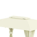Gazebo da Giardino 3,95x2,95m in Acciaio Beige