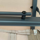 Gazebo da Giardino 3,98x2,98m con Zanzariere in Alluminio e Acciaio Khaki