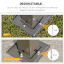 Gazebo da Giardino 2,94x2,94m in Alluminio Caffè