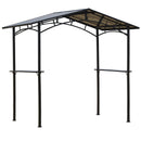 Gazebo da Giardino per Barbecue 246x149x230 cm in Alluminio e PC Nero