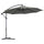 Parasol de Jardin Décentralisé Ø300x250 cm en Acier et Polyester Gris