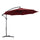 Parasol de Jardin Décentralisé Ø300x250 cm en Acier et Polyester Rouge Foncé
