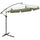Parasol de Jardin Décentralisé Ø265x265 cm en Métal et Polyester Beige