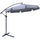 Parasol de Jardin Décentralisé Ø265x265 cm en Métal et Polyester Gris
