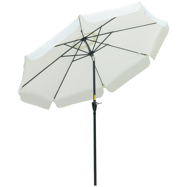 Parasol de jardin Ø2,6x2,5 m Mât Ø38 mm en Aluminium et Polyester Beige acquista