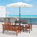 Ombrellone da Giardino Ø2,6x2,5 m Palo Ø38 mm in Alluminio e Poliestere Beige