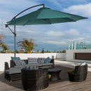 Ombrellone da Giardino Decentrato Ø3m in Metallo e Poliestere Verde