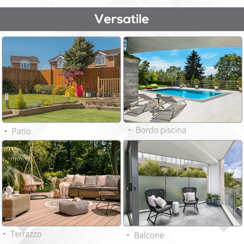 Ombrellone da Giardino Doppio 440x270x250 cm in Acciaio e Poliestere Crema