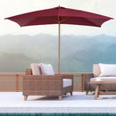 Ombrellone da Giardino 2x3 m Palo Ø38 mm in Legno e Poliestere Bordeaux