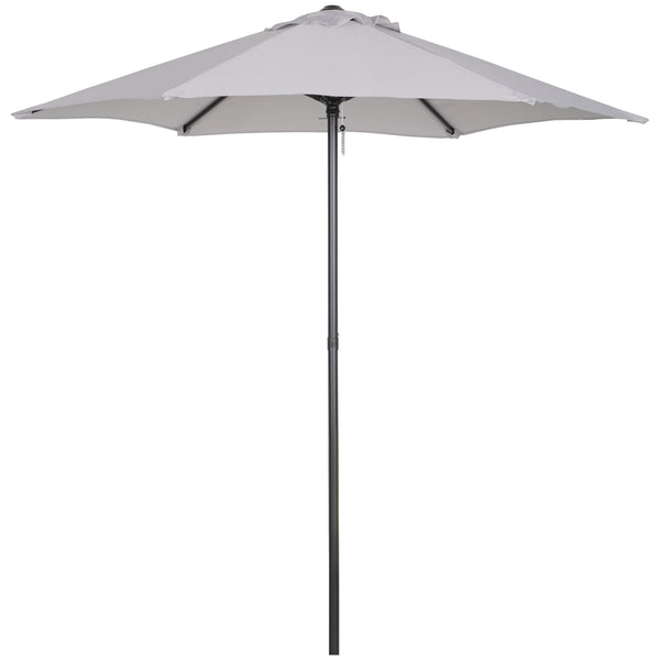 acquista Parasol de jardin Ø196 cm Mât Ø32 mm en Aluminium et Polyester Gris Clair
