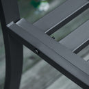 Panchina da Giardino 2 Posti 128x58,5x89 cm in Acciaio e Ghisa Nero