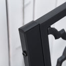 Panchina da Giardino 2 Posti 128x58,5x89 cm in Acciaio e Ghisa Nero