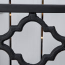 Panchina da Giardino 2 Posti 128x58,5x89 cm in Acciaio e Ghisa Nero