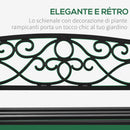 Panchina da Giardino 2 Posti 128x58,5x85 cm in Acciaio e Ghisa Nero
