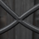 Panchina da Giardino 2 Posti 128x58,5x85 cm in Acciaio e Ghisa Nero