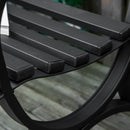 Panchina da Giardino 2 Posti 128x58,5x85 cm in Acciaio e Ghisa Nero