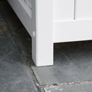 Panchina da Giardino 2 Posti 123,5x66,5x97 cm con Contenitore in Legno Bianco