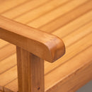 Panchina da Giardino 2 Posti 123x61x89,5 cm in Legno Naturale