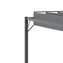 Pergola da Giardino 2,95x2,95m in Alluminio e Acciaio Grigio