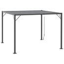 Pergola da Giardino 2,95x2,95m in Alluminio e Acciaio Grigio