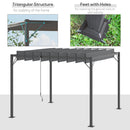 Pergola da Giardino 2,95x2,95m in Alluminio e Acciaio Grigio
