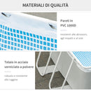 Piscina Fuori Terra Rettangolare 340x215x80 cm Telaio in Acciaio Grigia