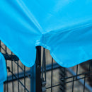 Pollaio Gabbia per Galline da Esterno 200x165,5x103 cm in Metallo Blu