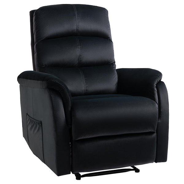 acquista Fauteuil relax inclinable manuel 85x95x104 cm en tissu noir