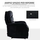 Poltrona Relax Manuale Reclinabile 85x95x104 cm in Tessuto Nero