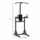 Stazione Fitness Multifunzione 110x97x227 cm in Acciaio Nero
