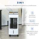Raffrescatore Ventilatore Evaporativo 4 Litri 75W con Telecomando Bianco