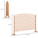 Recinzione da Giardino Estensibile 150x30x148 cm in Legno di Abete Arancione