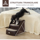 Scaletta per Cani Pieghevole 49x38x38 cm in Polipropilene Marrone
