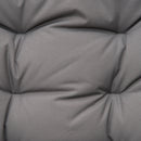 Sedia Pieghevole da Giardino 65x65x94 cm in Metallo e Tessuto Oxford Grigio