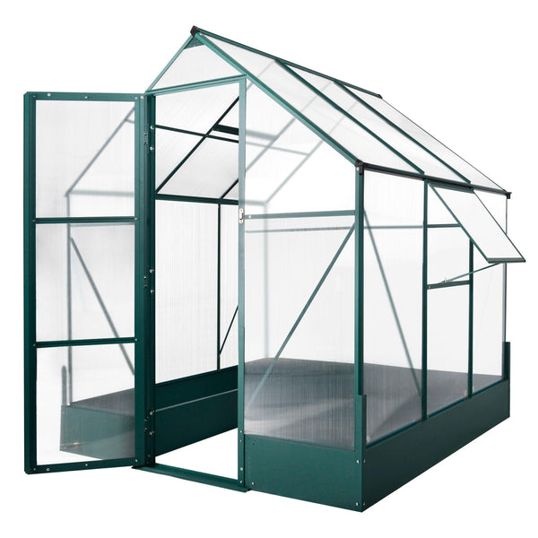 sconto Serre de Jardin 190x190x220 cm en Polycarbonate et Aluminium Vert