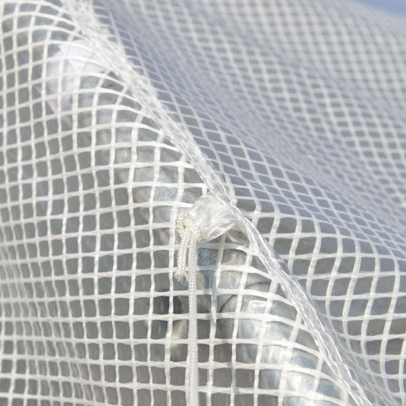 Serra per Orto da Giardino 2,95x2x2m in Acciaio e Polietilene Bianca