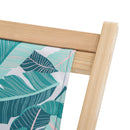 Set 2 Sedie a Sdraio da Giardino Pieghevoli in Legno Fantasia Tropicale